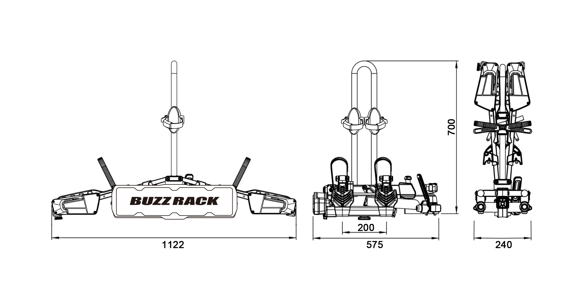 Eazzy 2 (Tow Ball) 2 Bike Platform Rack